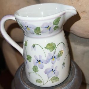 Hand Painted Floral Design Creamer